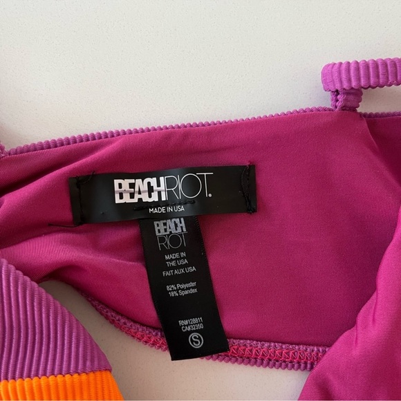 Beach Riot Alexis Rib Colorblock Bikini Top NWOT - Picture 6 of 9